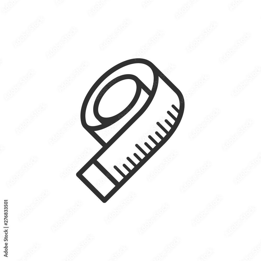 Aufkleber tape measurement icon template black color editable. tape measurement symbol vector sign isolated on