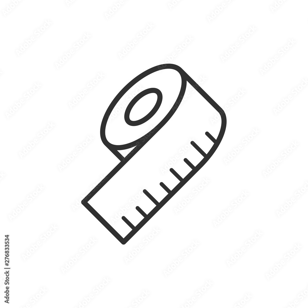 Poster tape measurement icon template black color editable. tape measurement symbol vector sign isolated on