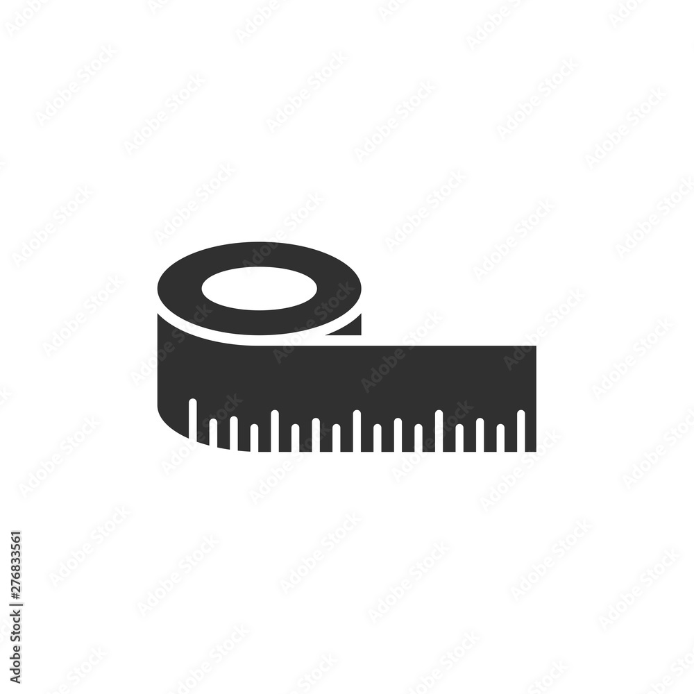 Aufkleber tape measurement icon template black color editable. tape measurement symbol vector sign isolated on