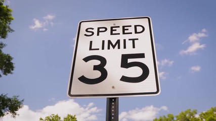 35 mph speed limit sign