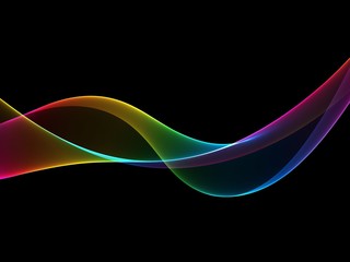 Abstract rainbow light wave futuristic background