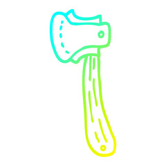 cold gradient line drawing cartoon long axe