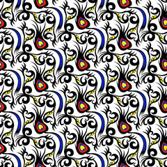 Seamless Batik Pattern.Able to repeat for textile printing