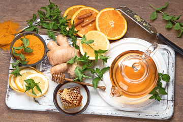 Healthy food immune boosting selection.