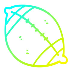 cold gradient line drawing cartoon football