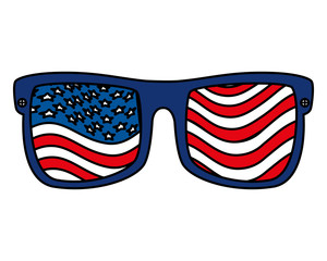 sunglasses with united states of america flag