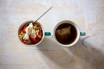 cup of coffee and cookies