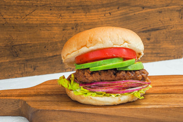 ハンバーガーセット　American fast food hamburger