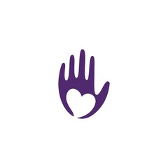 Adoption and Hand care, social logo template vector
