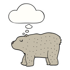 cartoon bear and thought bubble