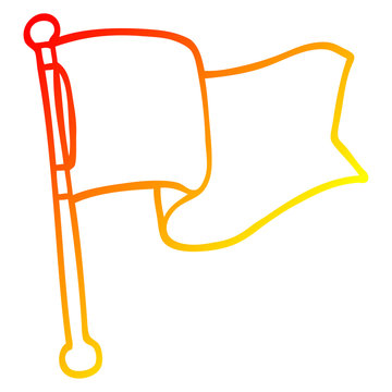 recommend clip art: warm gradient line drawing cartoon white flag waving