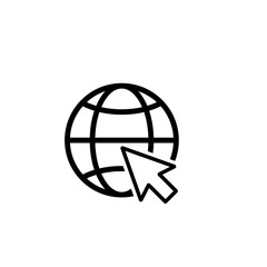 website, internet, go to web icon vector Illustration - Vector