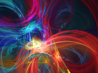 abstract chaotic fractal background 3D rendering illustration