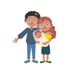 happy family time vector set 