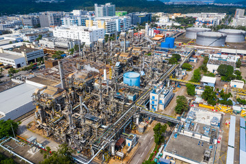  Top view of Hong Kong industrial factory