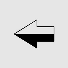 Arrow icon in trendy flat style isolated on gray background vector illustration - vector