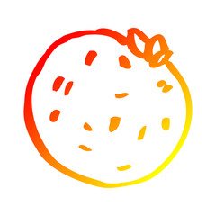 warm gradient line drawing cartoon grapefruit