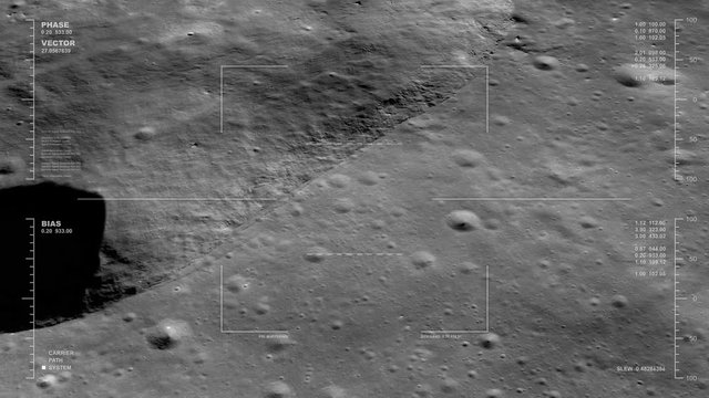 360 degree circular recon flyover, Harpalus Crater, Sinus Roris. LAT  53.02 LONG 316.27. Reversible, seamless loop. Elements of this image furnished by NASA