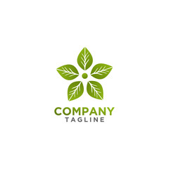 Leaf Logo design green color