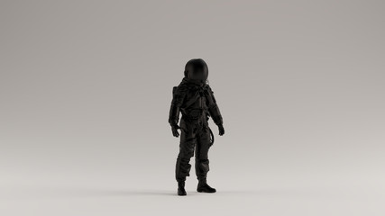 Black Astronaut Advanced Crew Escape Suit 3d illustration 3d render
