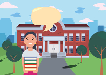 Naklejka premium back to school flat design