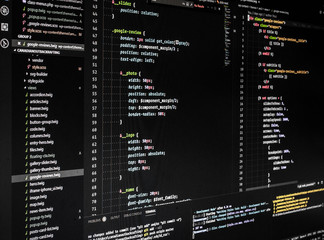 screen with code