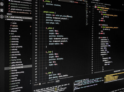 screen with code