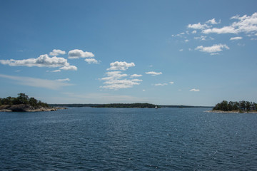 Islands in the Stockholm outer archipelago a sunny sommer day
