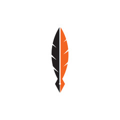 Feather pen logo design template