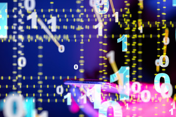 Abstract technology geometric and data