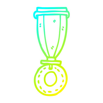 recommend clip art: cold gradient line drawing cartoon medal