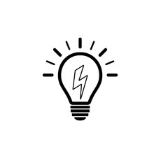 bulb icon template vector illustration - vector