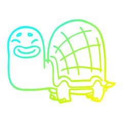 cold gradient line drawing cartoon spiky hedgehog