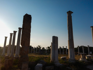 Salamis Ancient City ruins. East coast of Cyprus island