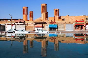 Fototapeta na wymiar Traditional Iranian architecture in the old city of Yazd. Iran. Persia.