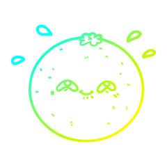 cold gradient line drawing cartoon orange