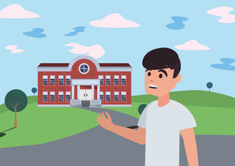 back to school flat design