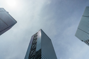 Fototapeta na wymiar High-rise building at Shinjuku in Tokyo , Japan .