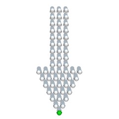 Index arrow made of 3D people with a leader at the top - isolated on white background