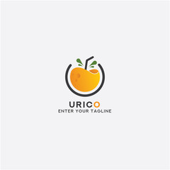 Logo Design Drink Energy, Orange Icon Vector Eps 10.