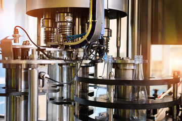 Industrial machinery in the production line and Industrial Factory equipment stainless automation. 