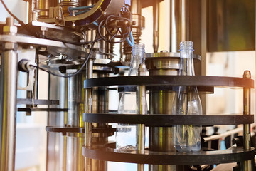 Industrial machinery in the production line and Industrial Factory equipment stainless automation. 