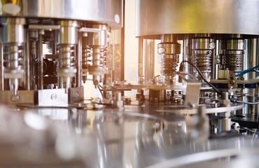Industrial machinery in the production line and Industrial Factory equipment stainless automation. 