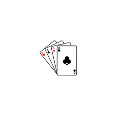 playing card icon template vector illustration - vector