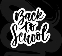 Set of Welcome back to school labels. School Background. Back to school sale tag. Vector illustration. Hand drawn lettering badges.