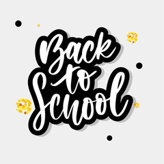 Set of Welcome back to school labels. School Background. Back to school sale tag. Vector illustration. Hand drawn lettering badges.