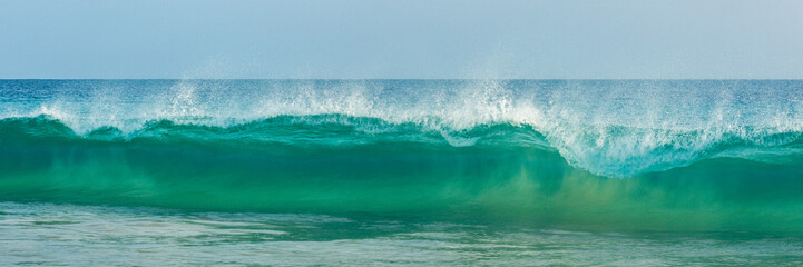 Waves on turquoise ocean