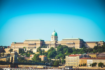 Fototapeta na wymiar Buda Castle Royal Palace in Budapest city.