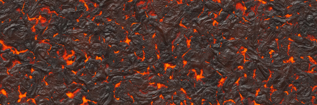 3d Illustration. Volcano- Background Magma