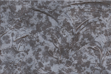 3D rendering- copper metal destroyed. Background bronze